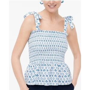 J crew mock tank top tie up shoulders